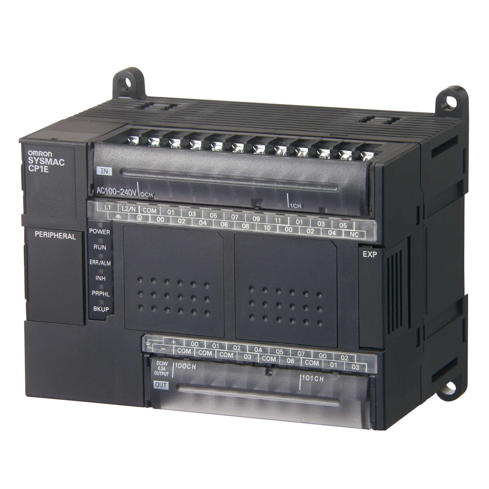 PLC, 100-240 VAC supply, 18 x 24 VDC inputs, 12 x relay outputs 2 A, 2K steps program