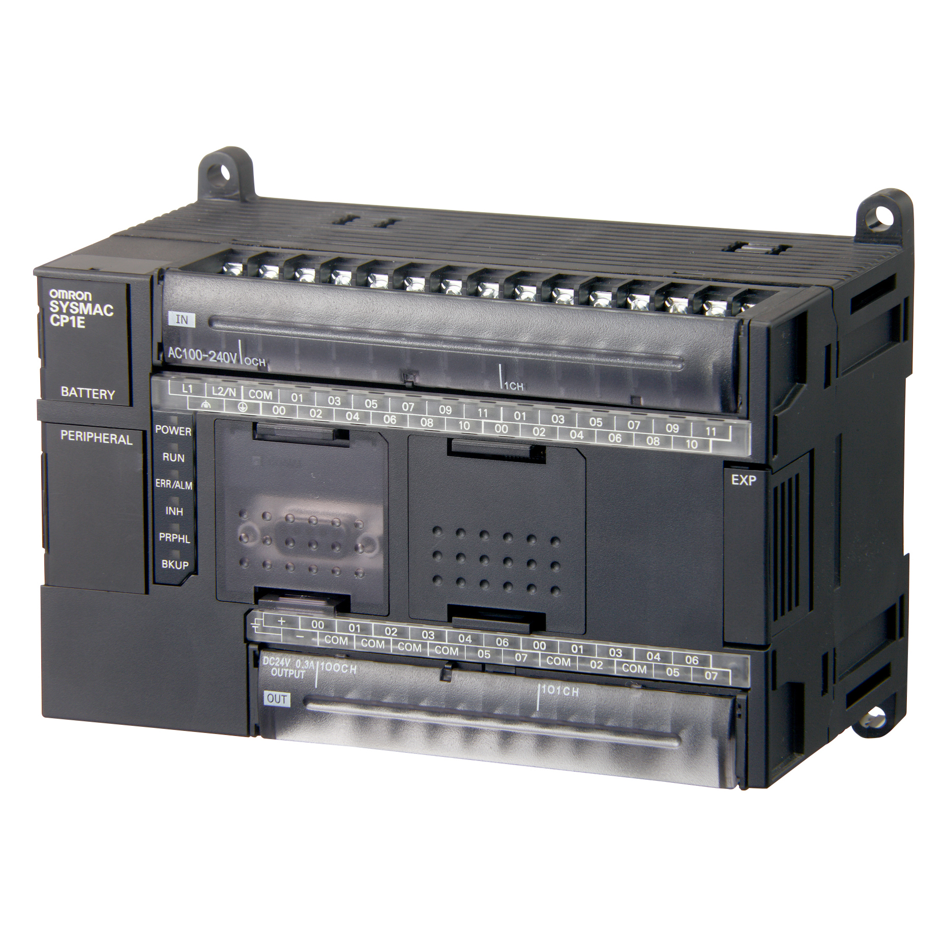 PLC, 24 VDC supply, 24 x 24 VDC inputs, 16 x PNP outputs 0.3 A, 8K steps program + 8K