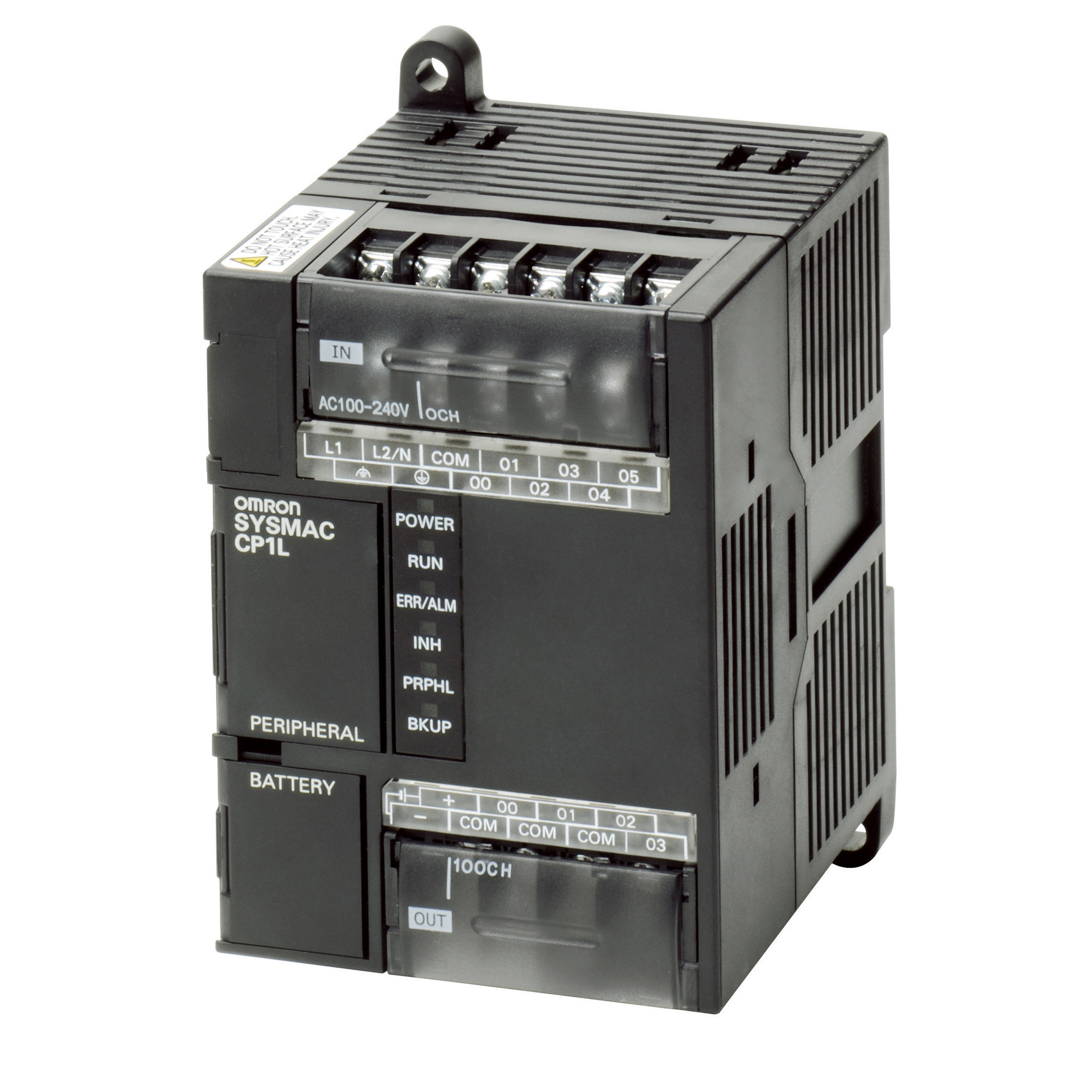 PLC, 100-240 VAC supply, 8 x 24 VDC inputs, 6 x NPN outputs 0.3 A, 5K steps program +