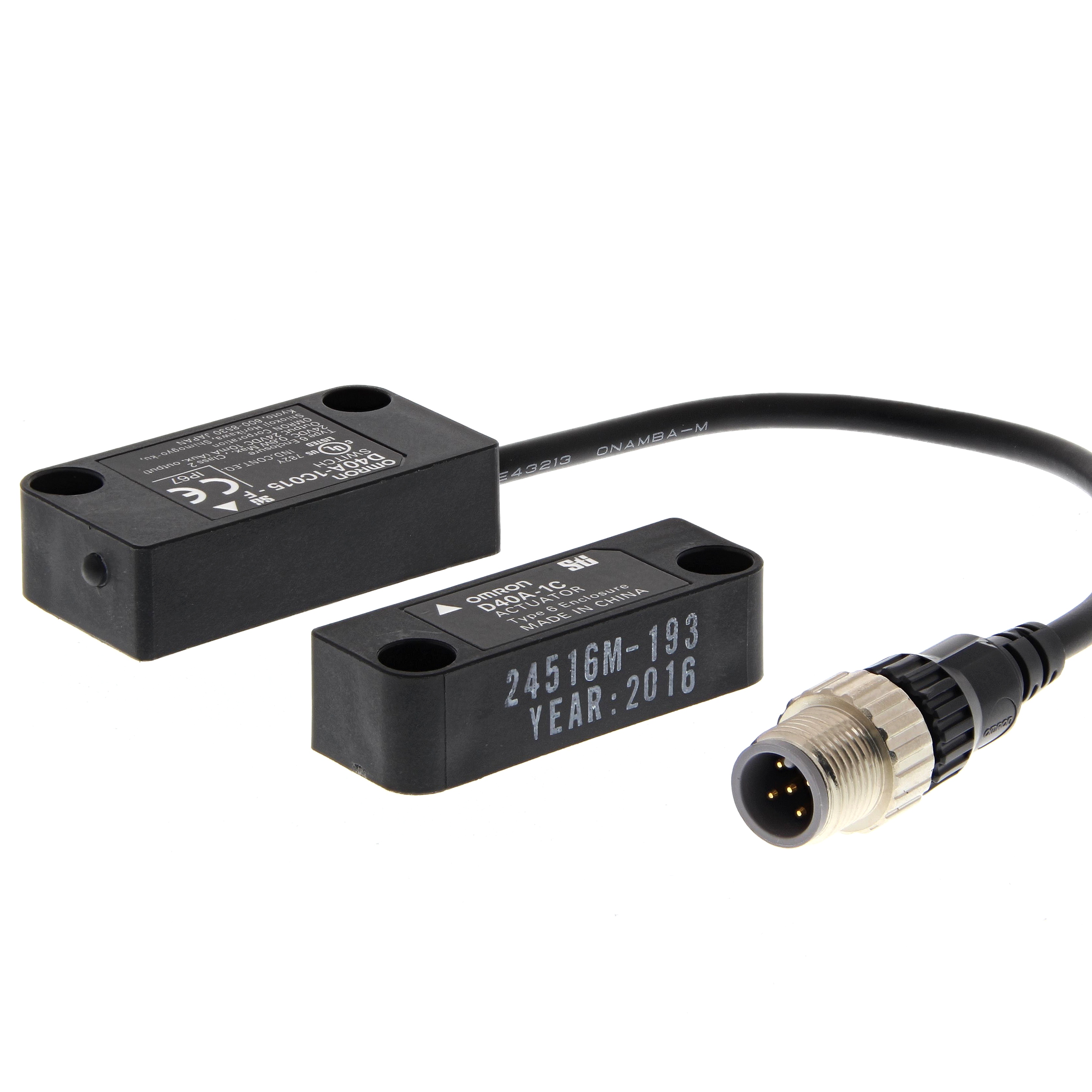 Non-contact door switches, Pigtail with M12 connector 4-pole