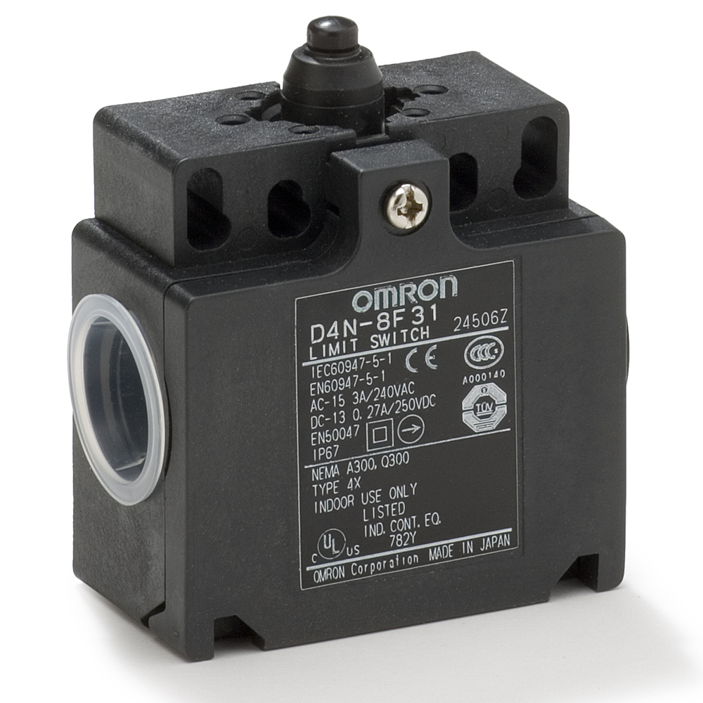 Limit switch, plunger, 2 conduit, M20