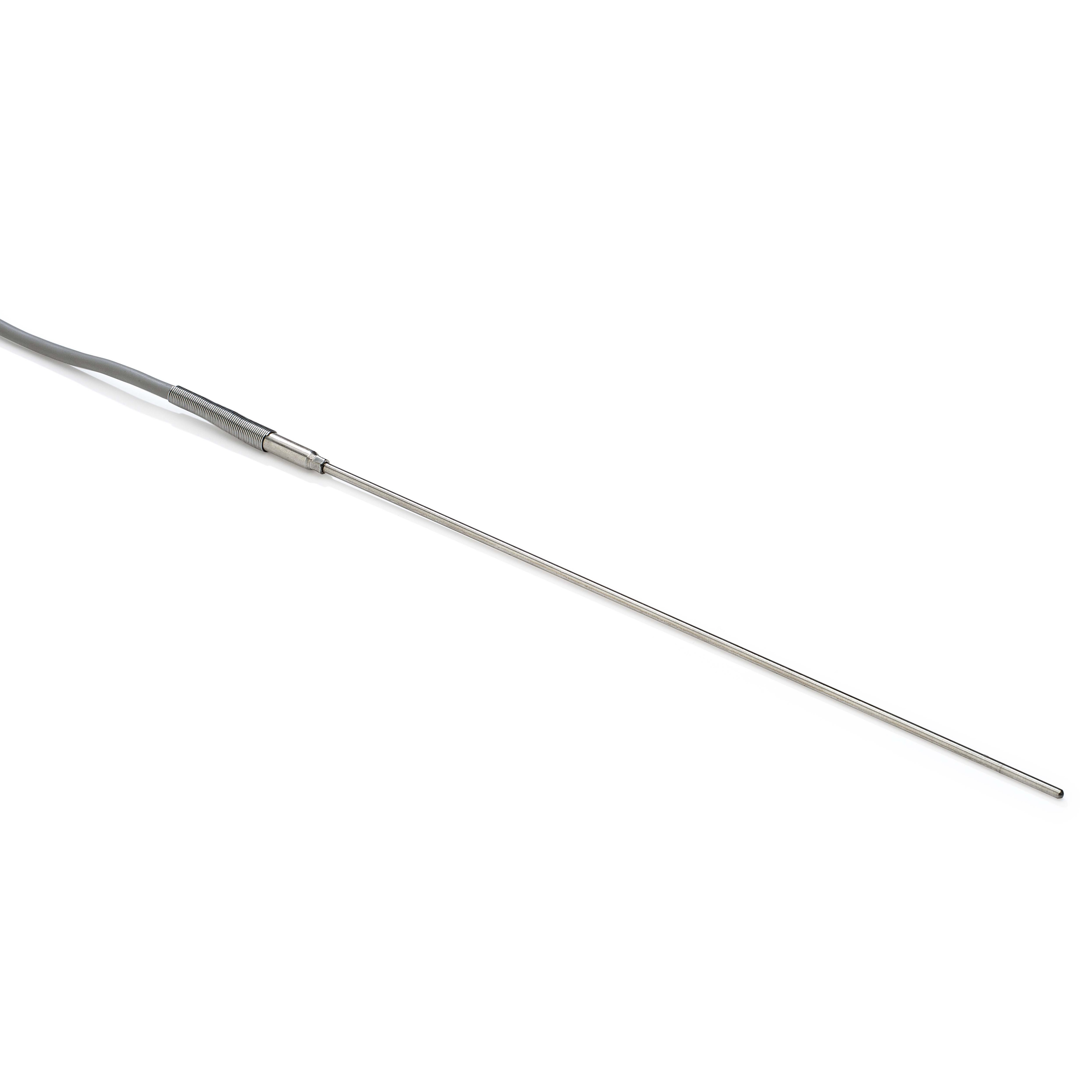 Temperature sensor, Pro, smooth tube, PT100, class B, dia 6, 100mm, AISI 316, pre-wired with open ca