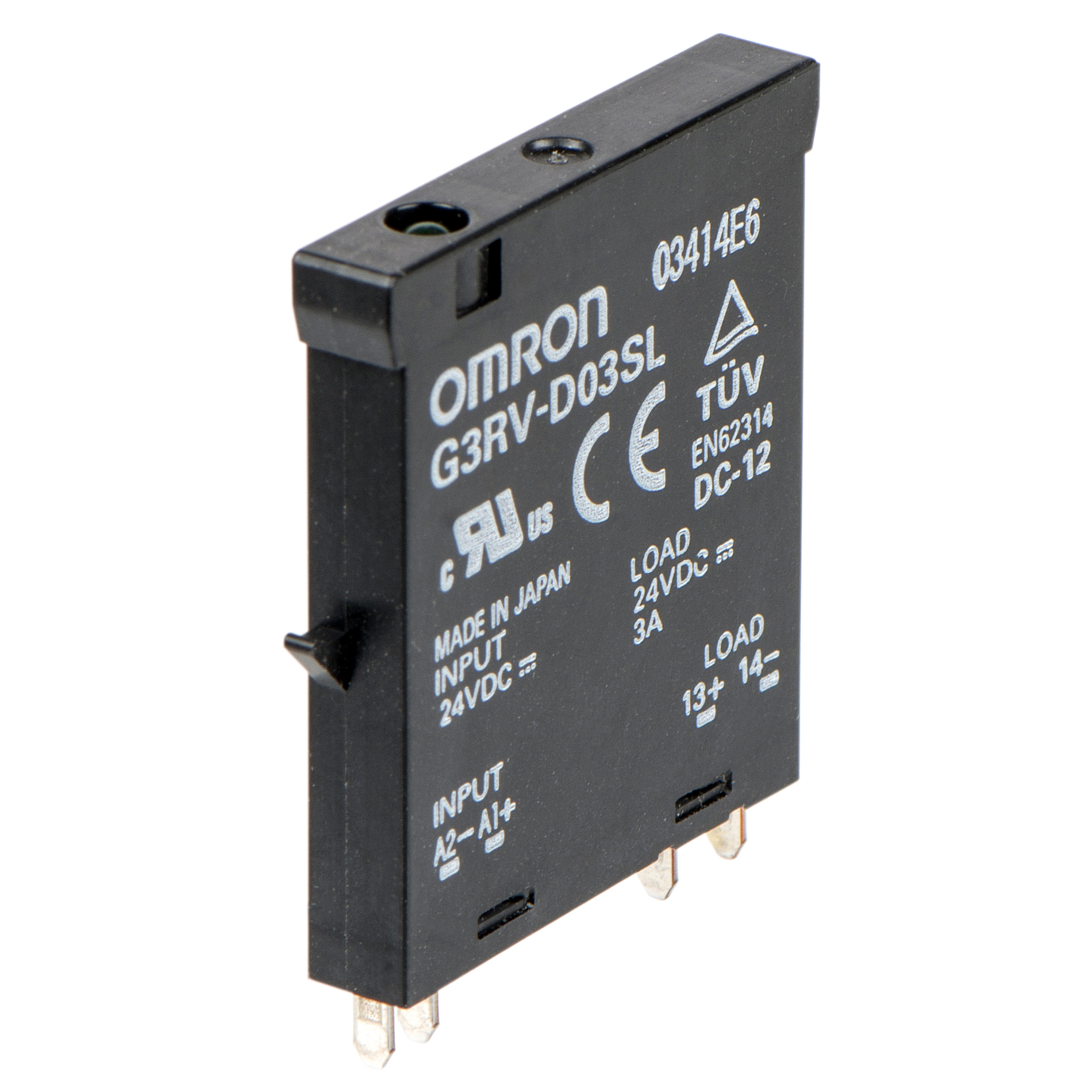 Slim solid state relay, plug-in, 5-pin, 3 A, 5 - 24 VDC