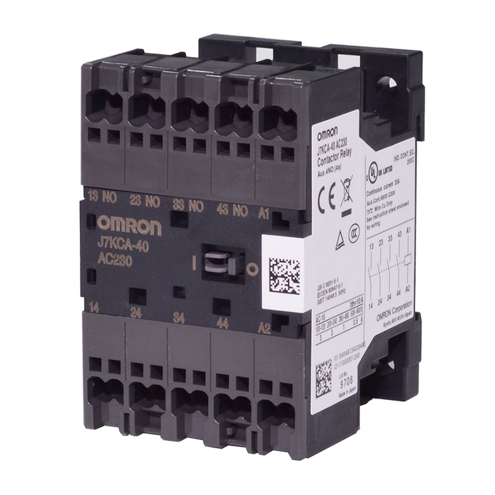 Contactor Relay, 4 Poles, Push-In Plus Terminals, 230 VAC,  Contacts: NO 4 NC 0, H×W×D 67.