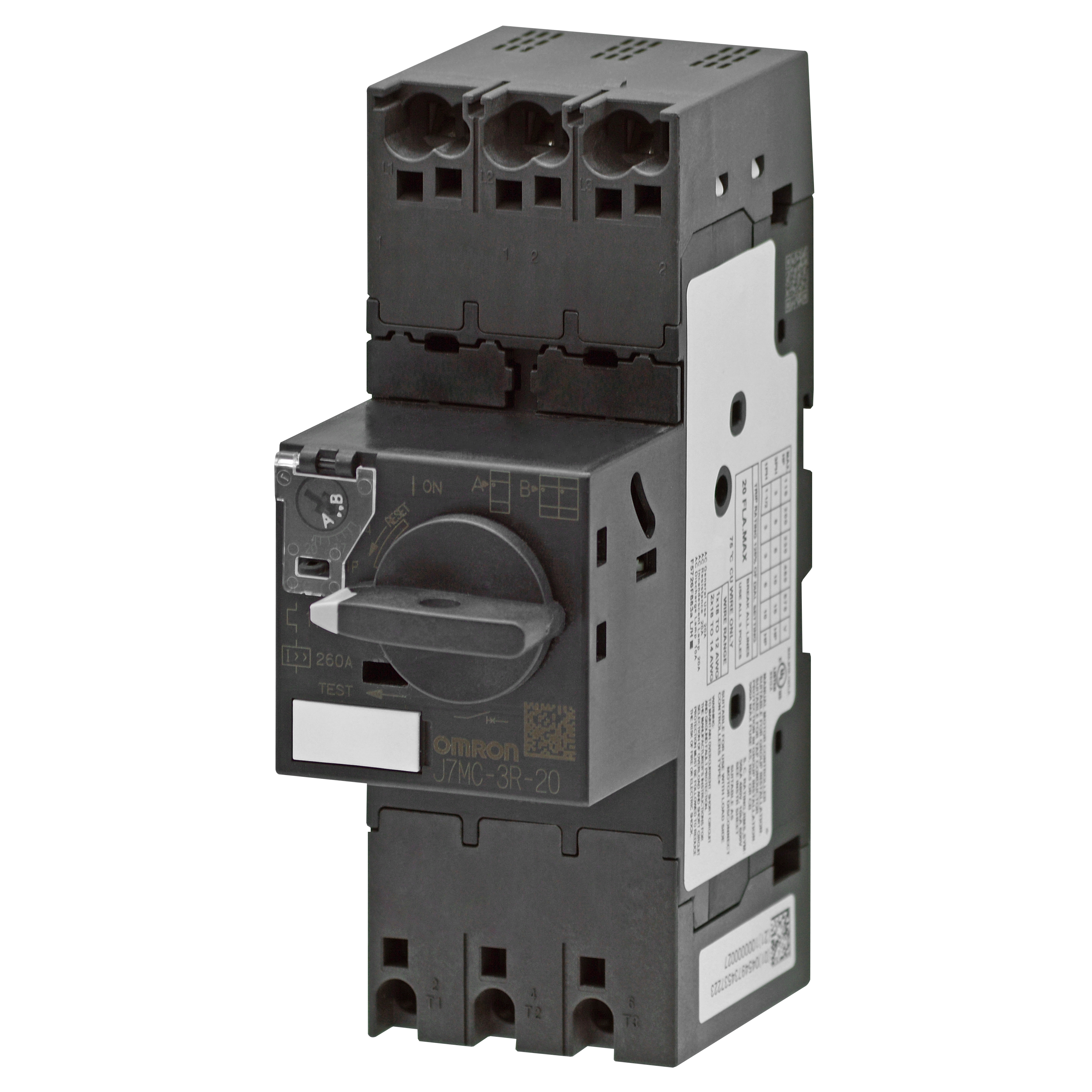 Motor Protection Circuit Breaker, Push-In Plus Terminals, Current setting range thermal overload rel