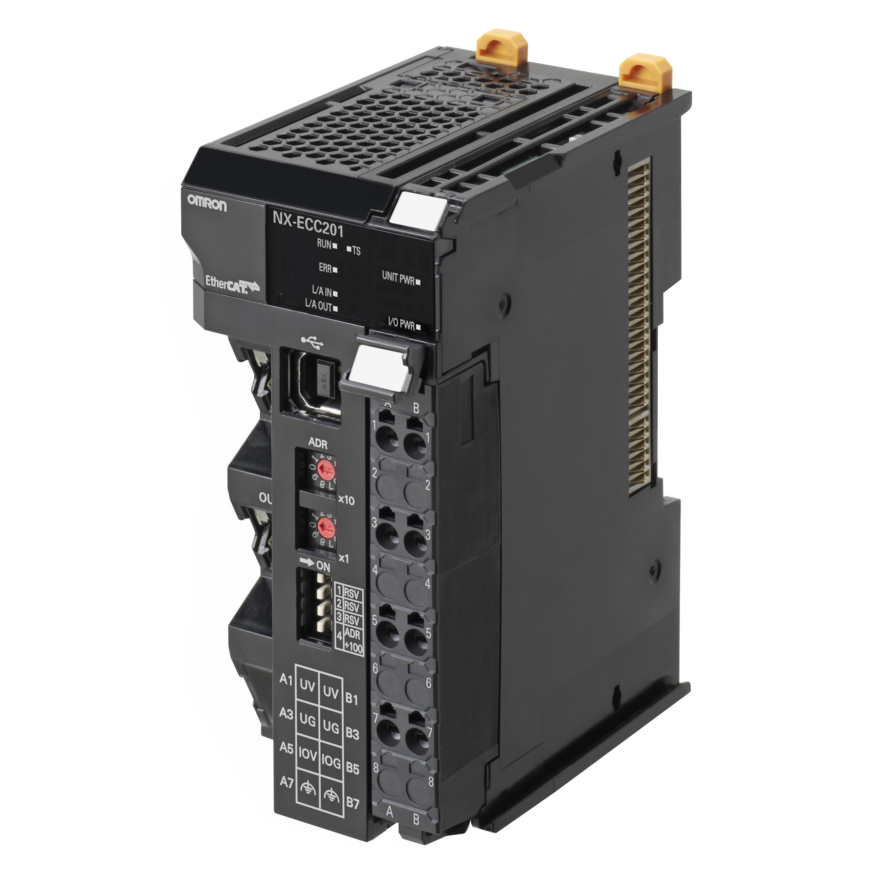 NX-series EtherCAT Coupler, 2 ports, 250 µs cycle time, 63 I/O units, max I/O current