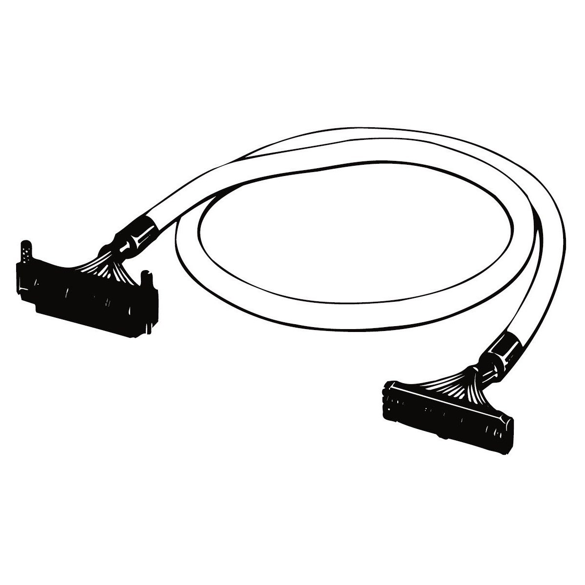 I/O connection cable, unshielded, FCN56 to MIL60, 1 m