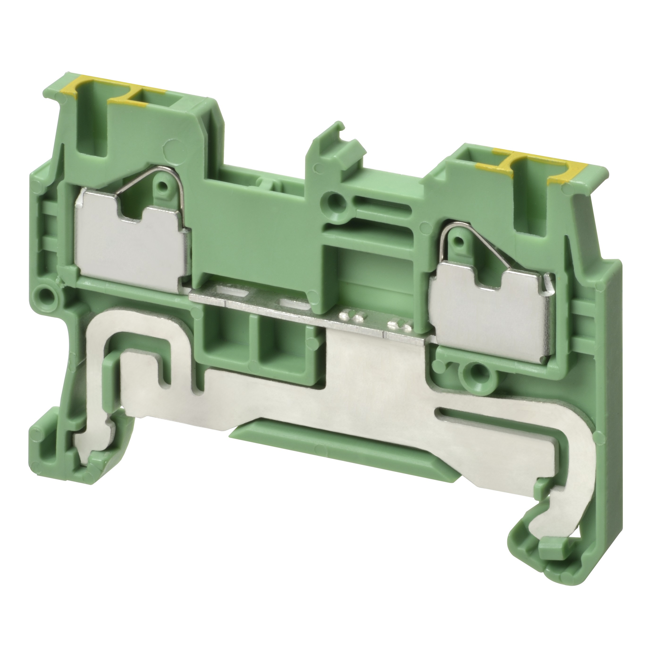 Ground DIN rail terminal block with push-in plus connection for mounting on TS 35, nominal cross sec
