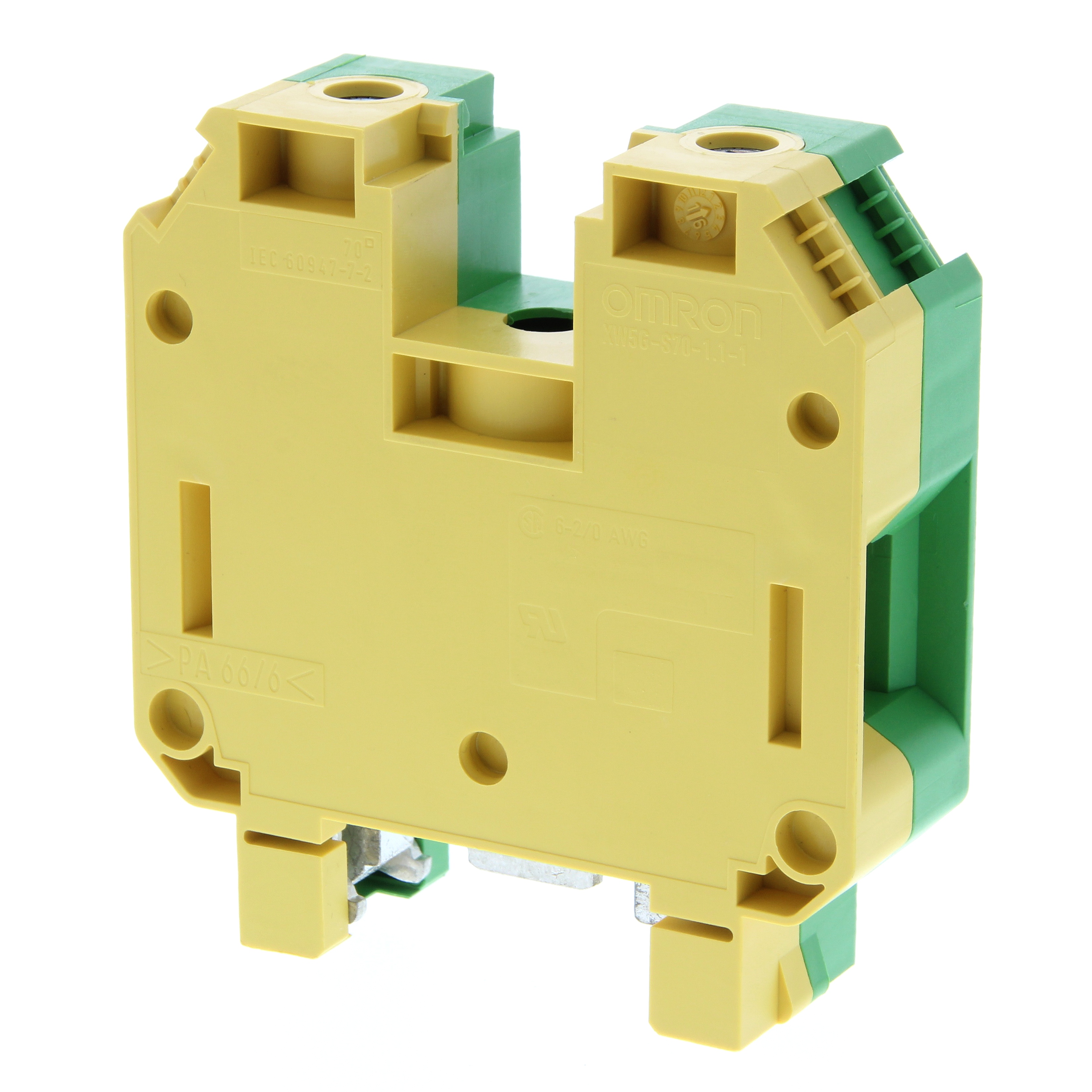 Omron Terminals Ground DIN rail terminal block with screw connection