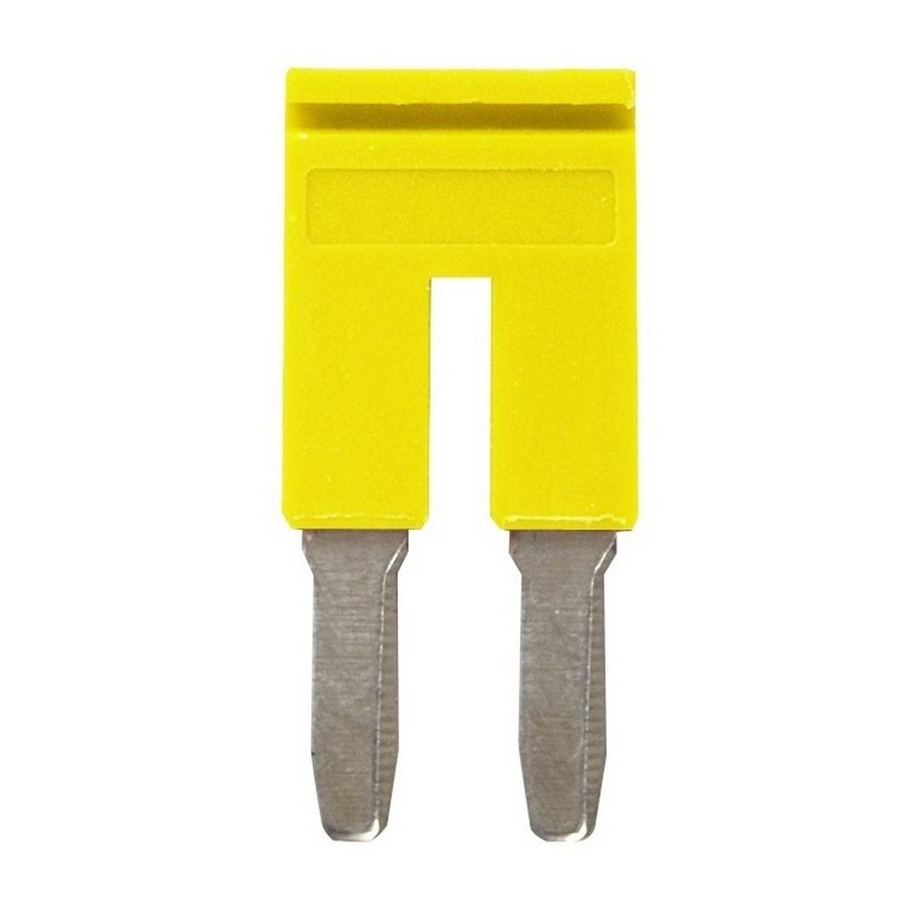 Short bar for terminal blocks 4 mm² push-in plus models, 2 poles, yellow color