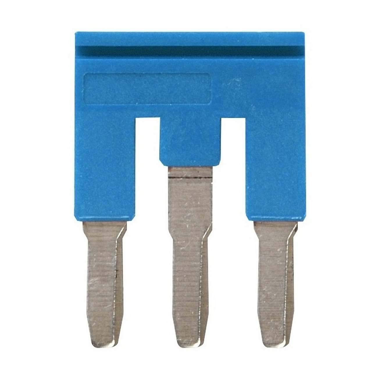 Short bar for terminal blocks 4 mm² push-in plus models, 3 poles, blue color