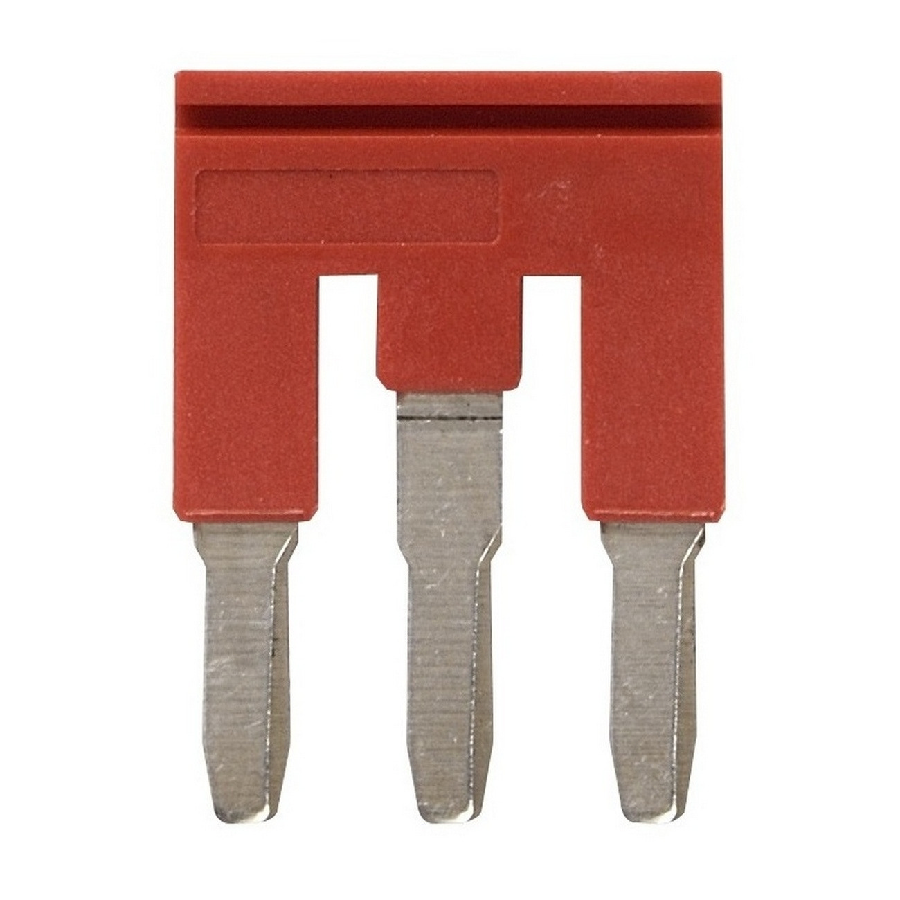 Short bar for terminal blocks 4 mm² push-in plus models, 3 poles, red color