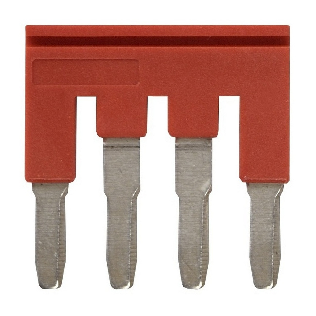 Short bar for terminal blocks 4 mm² push-in plus models, 4 poles, red color