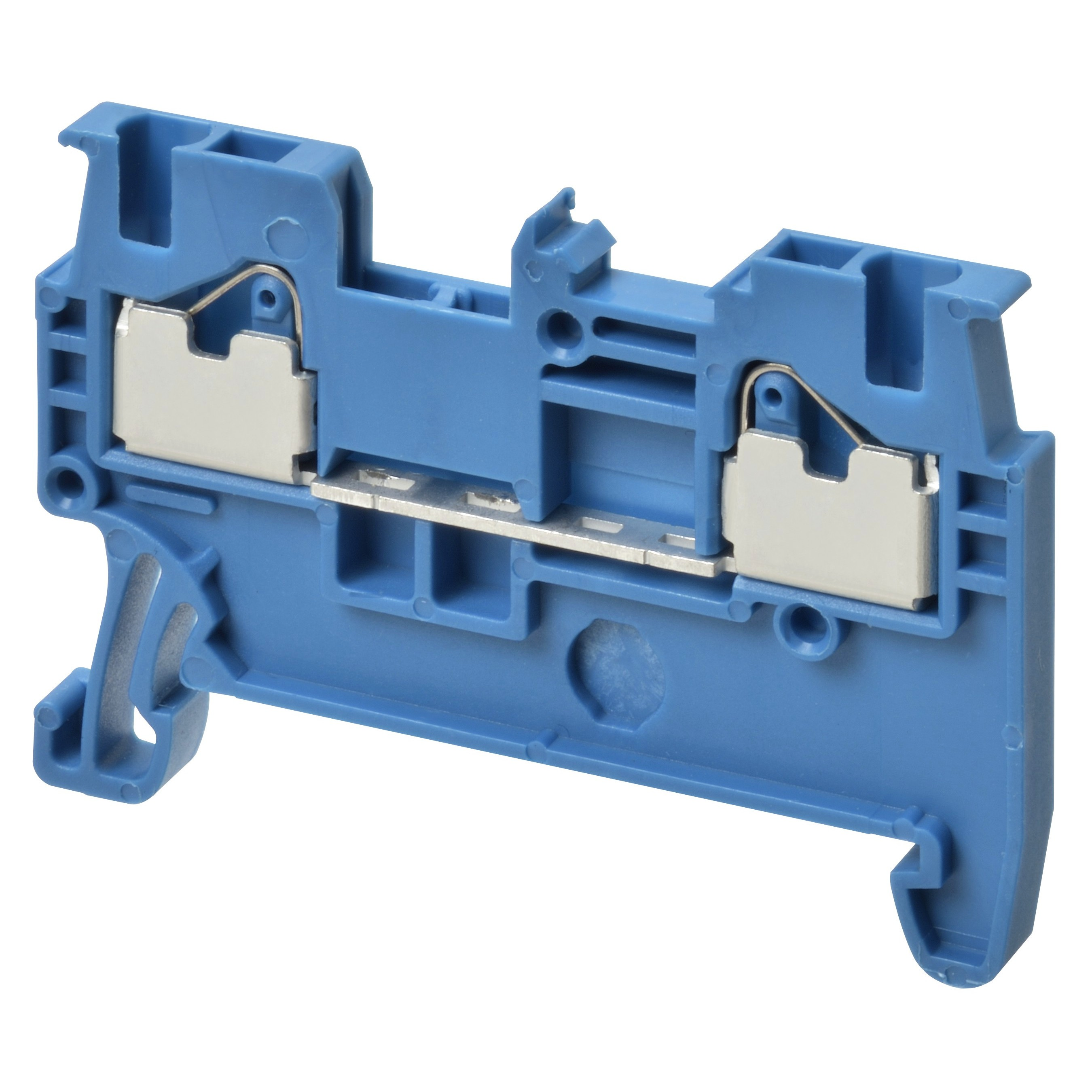 Feed-through DIN rail terminal block with push-in plus connection for mounting on TS 35, nominal cro