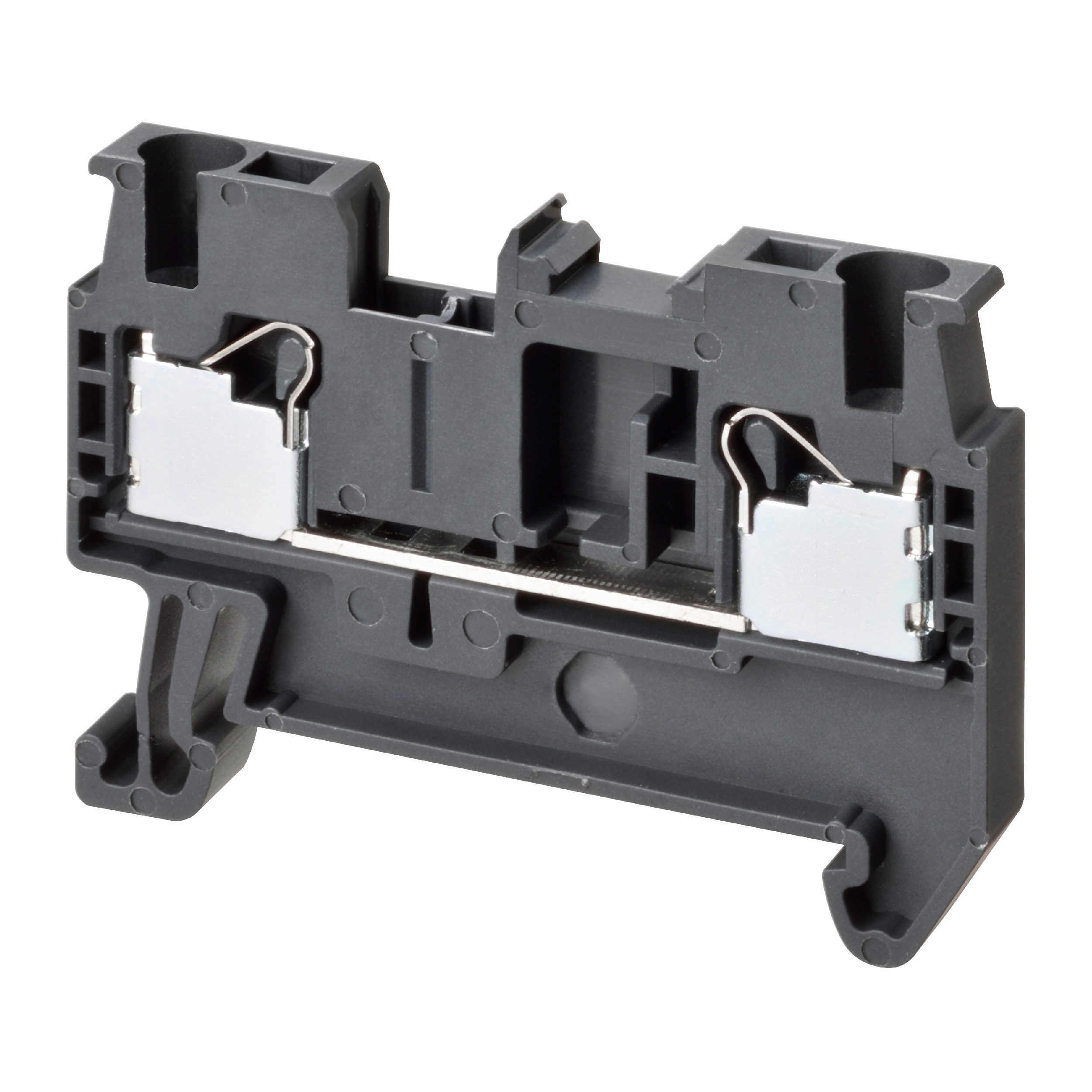 Feed-through DIN rail terminal block with push-in plus connection for mounting on TS 35, nominal cro