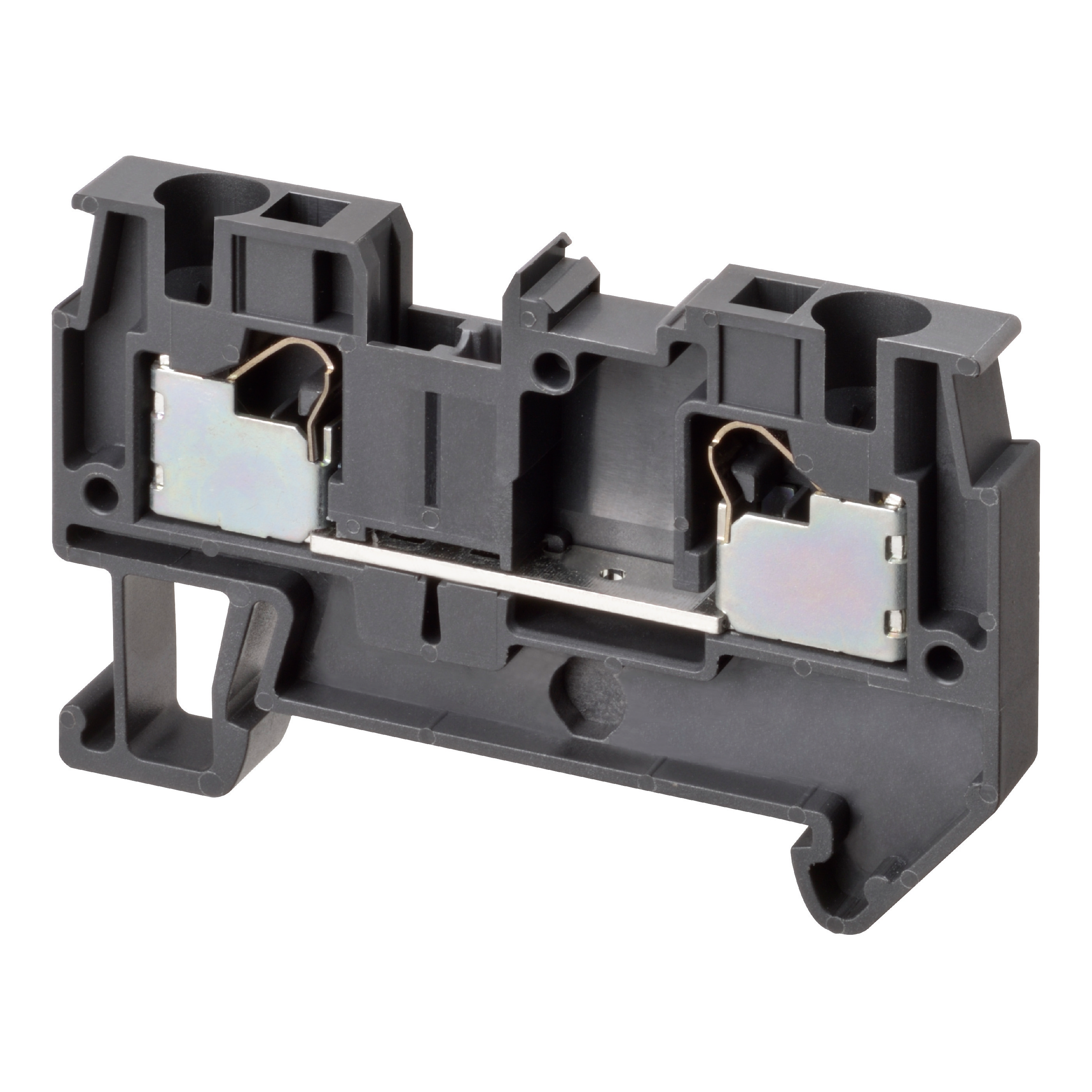 Feed-through DIN rail terminal block with push-in plus connection for mounting on TS 35, nominal cro